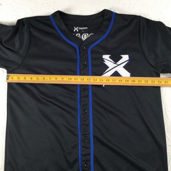 Excision X Headbanger DJ EDM Rave Blue Black Baseball Jersey Mens Large Party - Picture 8 of 8